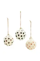 Sada vánočních ozdob Madam Stoltz 6 cm 3-pack