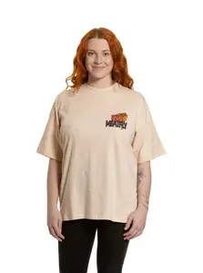 Meatfly dámské tričko Vexey Sheepskin Flowers | Písková | Velikost XL | 100% bavlna