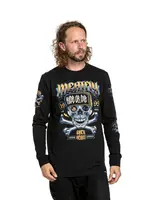 Meatfly pánské tričko s dlouhým rukávem Crossbones Black | Černá | Velikost S | 100% bavlna