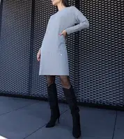 Gemre Gray midi dress with shimmer Kadyra