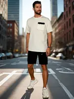 Komplet męski dresowy biały Dstreet