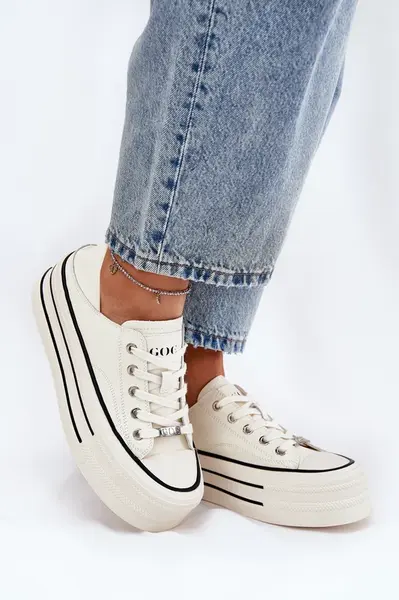 Dámské Kožené Tenisky Na Platformě GOE