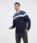 Pánské triko s dlouhým rukávem remus sam 73 modrá 4xl