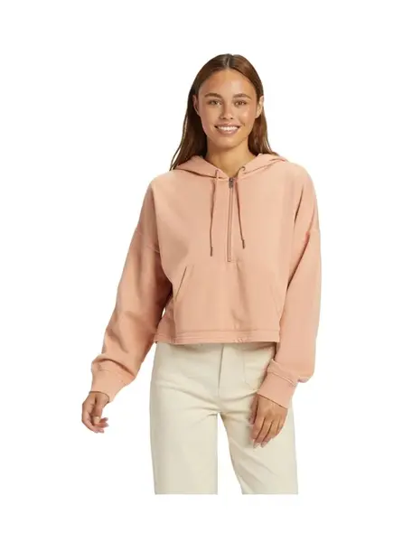 Roxy dámská mikina Drakes Cove Half Zip Cafe Creme | Hnědá | Velikost L