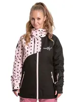 Meatfly dámská SNB & SKI bunda Deborah Pink Dots | Černá | Velikost XS