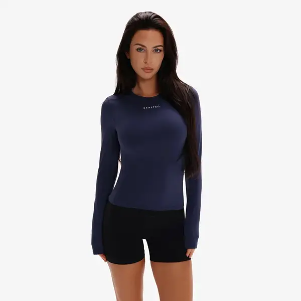 Dámské tričko s dlouhým rukávem exalted flexmotion tmavě modrá l
