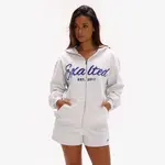 Dámská oversized mikina exalted off-duty zip světle šedá m