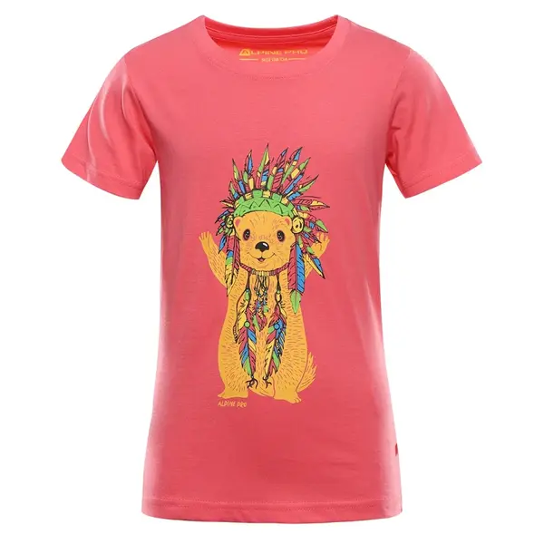 Dětské bavlněné triko alpine pro ecomo 3 červená 116-122