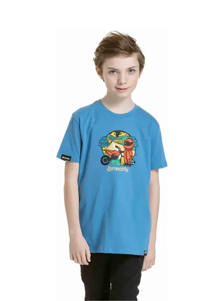 Meatfly dětské tričko Moto Blue | Modrá | Velikost 158 | 100% bavlna
