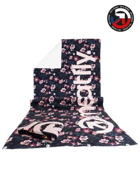 Ručník meatfly wave černá/růžová one size