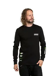 Meatfly pánské tričko s dlouhým rukávem Appex Black | Černá | Velikost M | 100% bavlna