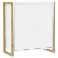 MID.YOU KOMODA, bílá, dub artisan, 80/88/40 cm