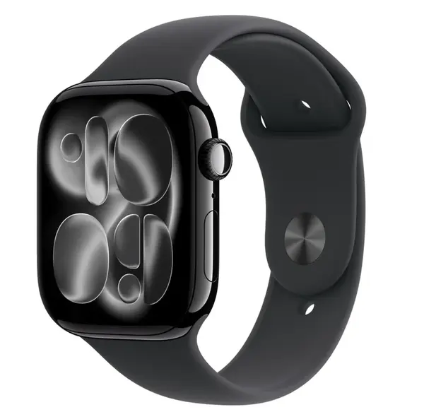 APPLE Watch 11 GPS 46mm Jet Black Aluminium Case with Black Sport Band - M/L