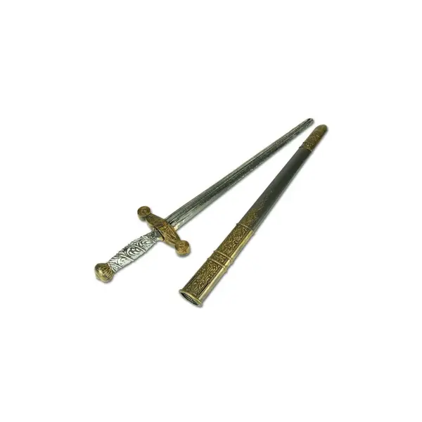 Stredoveký meč bronz-RUBIES