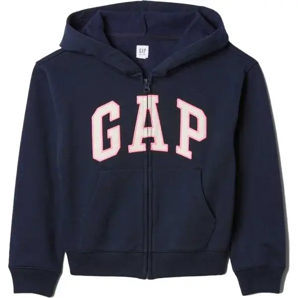 GAP V-BAS HERITAGE FZ Dievčenská mikina, tmavo modrá, veľkosť