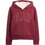GAP V-FRCH LOGO COZY FZ Dievčenská zateplená mikina, vínová, veľkosť