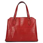 Elegantná dámska kožená kabelka Katana Tióna - tmavo červená