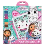 Malování s vodovkami Gábinčin kouzelný domeček 6 obrázků + štětec