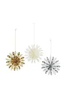 Závěsná vánoční dekorace Madam Stoltz 10 cm 3-pack