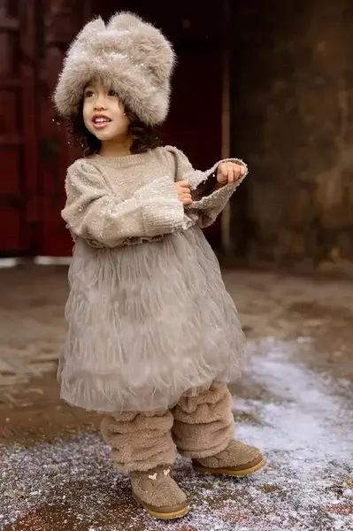 Dětské šaty s příměsí vlny Donsje Paulien Dress