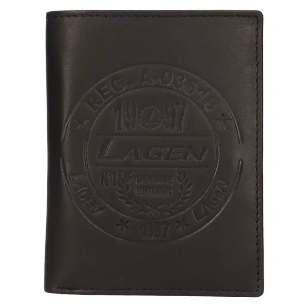 Pánska kožená peňaženka Lagen Snori - čierna