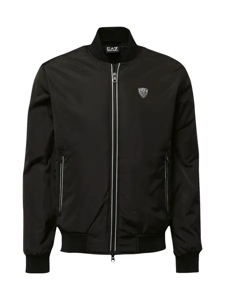 EA7 Emporio Armani Prechodná bunda  čierna / šedobiela