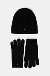 Čiapka a rukavice s prímesou kašmíru Tommy Hilfiger 2-pak