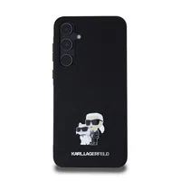 Zadní kryt Karl Lagerfeld PU Saffiano Metal Karl and Choupette pro Samsung Galaxy A55 5G, černá