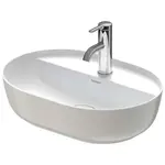 Duravit Luv - Umývadlo na dosku, 50x35 cm, bez prepadu, s otvorom na batériu, WonderGliss, biela/matná sivá 03805023001