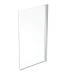 Geberit GEO - Vaňová zástena 80x150 cm, strieborná/číre sklo 560.118.00.2