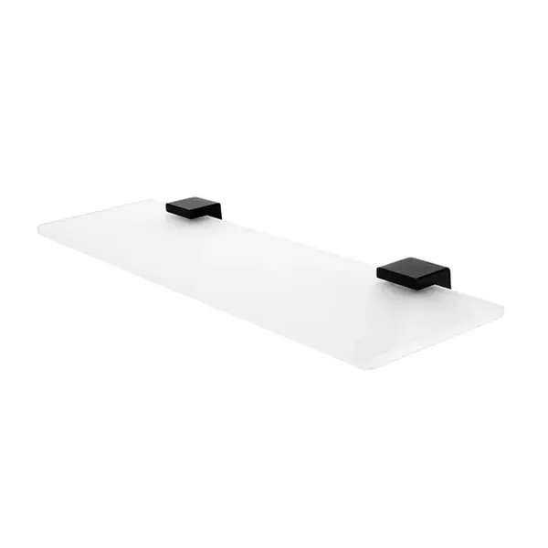 Nimco Kibo - Polička, dĺžka 50 cm, matné sklo/čierny mat Ki-14091B-50-90
