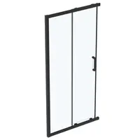 Ideal Standard Connect 2 - Posuvné sprchové dvere, dvojdielne, 100 cm, čierna/číre sklo K9262V3