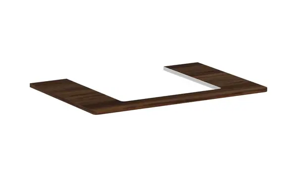 Hansgrohe Xelu Q - Doska pod umývadlo 78x55 cm, výrez uprostred, tmavý orech 54094630
