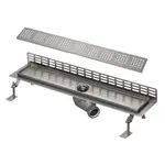 Sanela Nerezové žlaby - Sprchový žlab ke stěně, délka 115 cm, lesklá nerez SLKN 08F