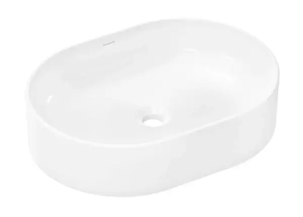 Hansgrohe Xuniva U - Umývadlo na dosku, 55x40 cm, bez prepadu, SmartClean, biela 61073450