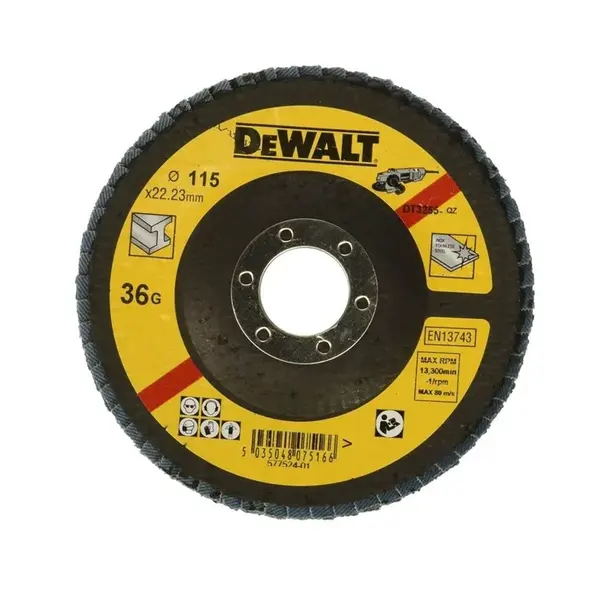 DeWALT Príslušenstvo - Lamelový brúsny kotúč, P120, priemer 115 mm DT3258