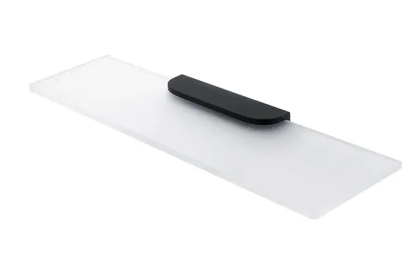 Nimco Nikau - Polička, dĺžka 50 cm, matné sklo/čierna mat NKC 30091B-50-90