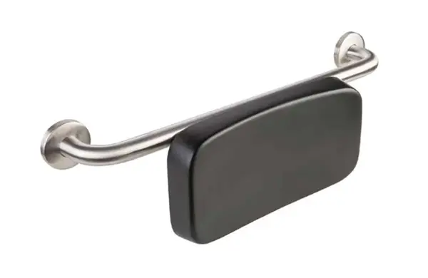 Sanela - Zádová opěrka k WC, lesklý nerez/černá SLZM 22