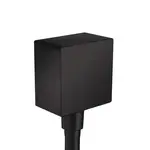 Hansgrohe Fixfit - Prípojka hadice Square so spätným ventilom, matná čierna 26455670