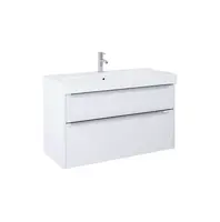 Jika Pure - Skrinka s umývadlom, 100x54x42 cm, 2 zásuvky, lesklá biela H40B2364025002