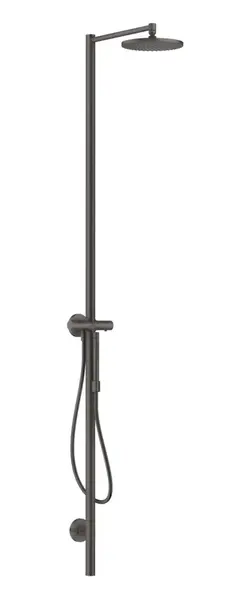 Axor Starck - Sprchový set s termostatom, priemer 24 cm, 1 prúd, kefovaný čierny chróm 12672340