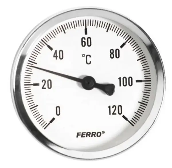 Novaservis Instalatérský program - Teploměr 80 mm, 1/2", axiální T80120A