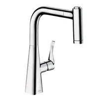 Hansgrohe M71 - Dřezová baterie M7116-H220 s výsuvnou sprškou, sBOX, chrom 73800000