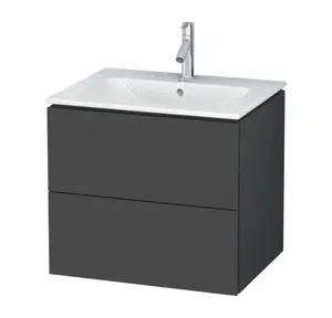 Duravit L-Cube - Umývadlová skrinka, 55x62x48 cm, 2 zásuvky, grafit mat LC624004949