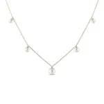 Náhrdelník zo žltého 14 kt zlata s perlami KLENOTA