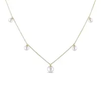 Náhrdelník zo žltého 14 kt zlata s perlami KLENOTA