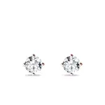 Klasické briliantové náušnice z ružového zlata KLENOTA