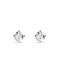 Klasické briliantové náušnice z ružového zlata KLENOTA