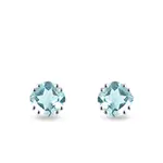 Náušnice pecky se sky topazy v bílém zlatě KLENOTA