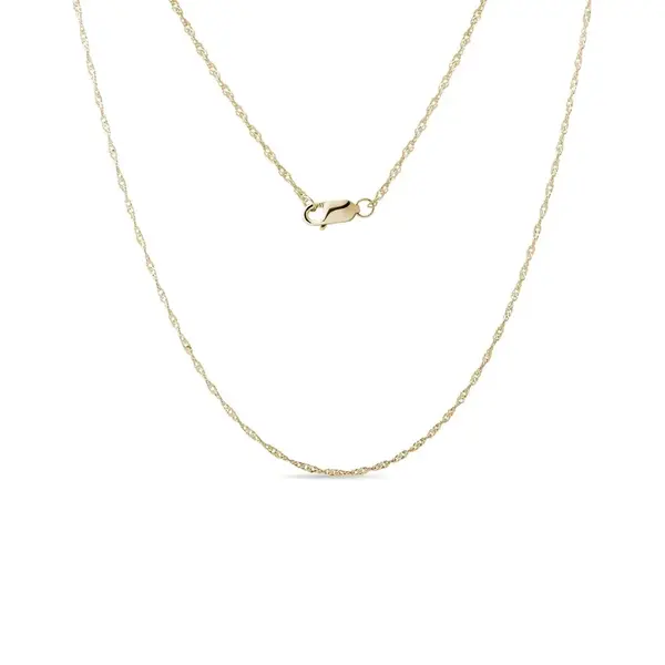 Řetízek ze 14k žlutého zlata typu Singapur dlouhý 45 cm KLENOTA